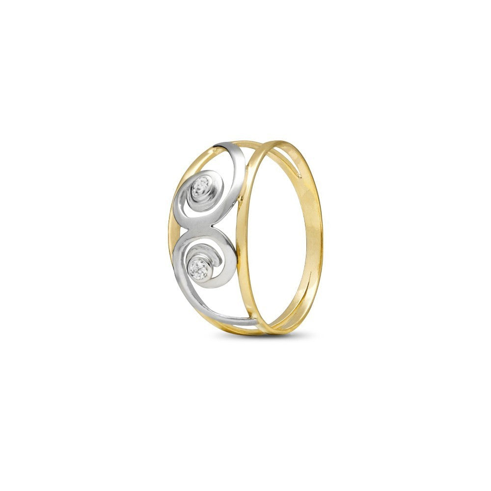 anillo espiral oro 18klt