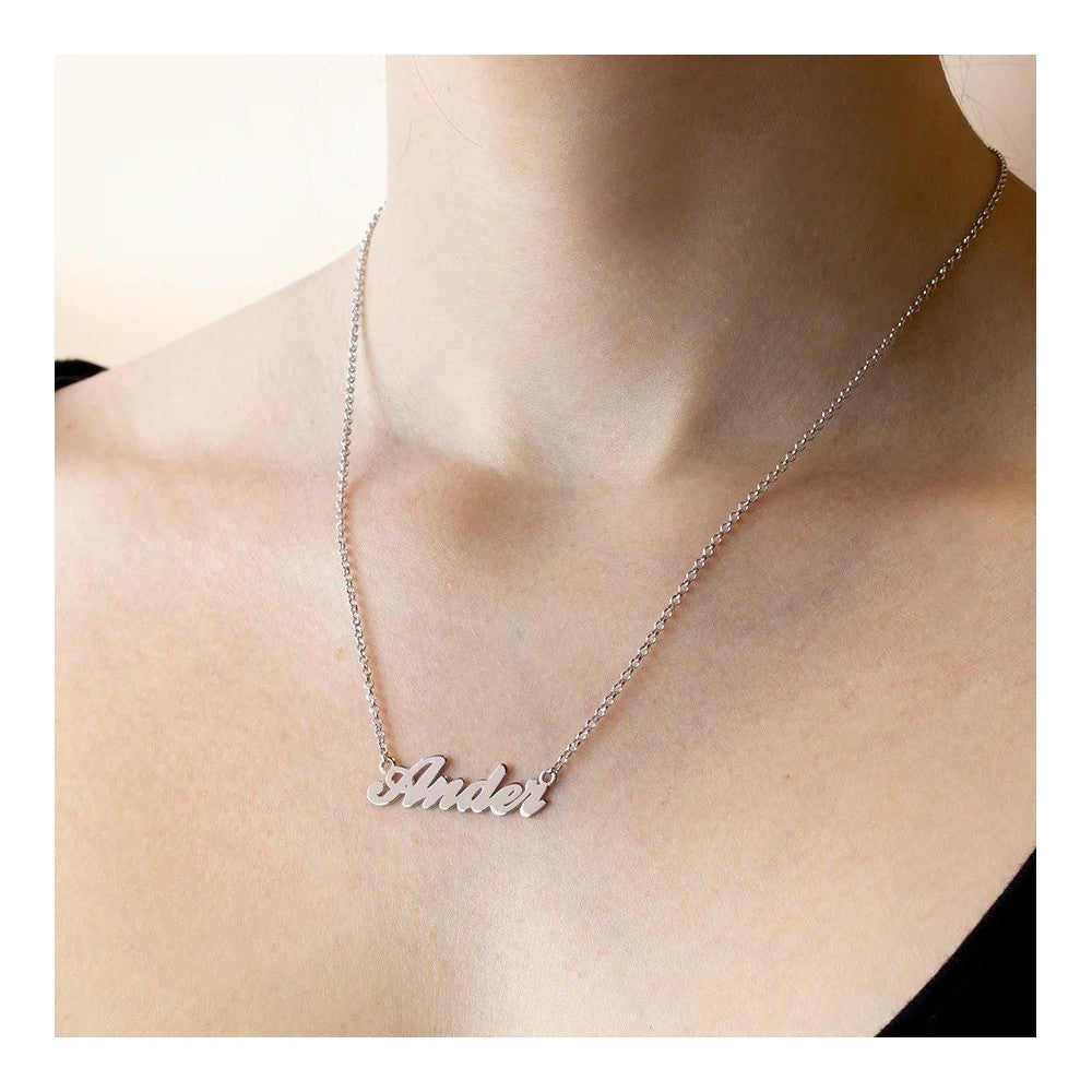 Collar nombre personalizado Plata Ley 925