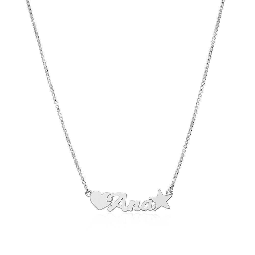 Collar nombre personalizado Plata Ley 925