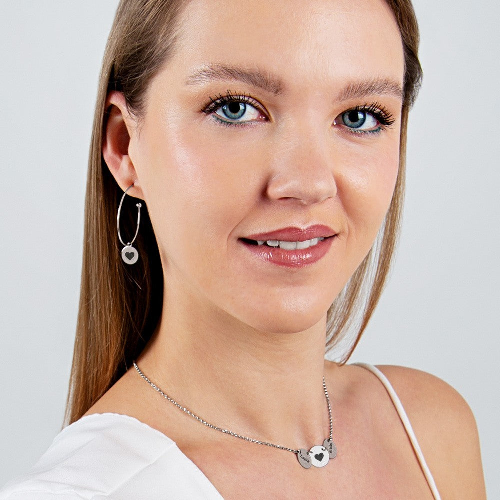 Collar 3 discos Plata de ley 925