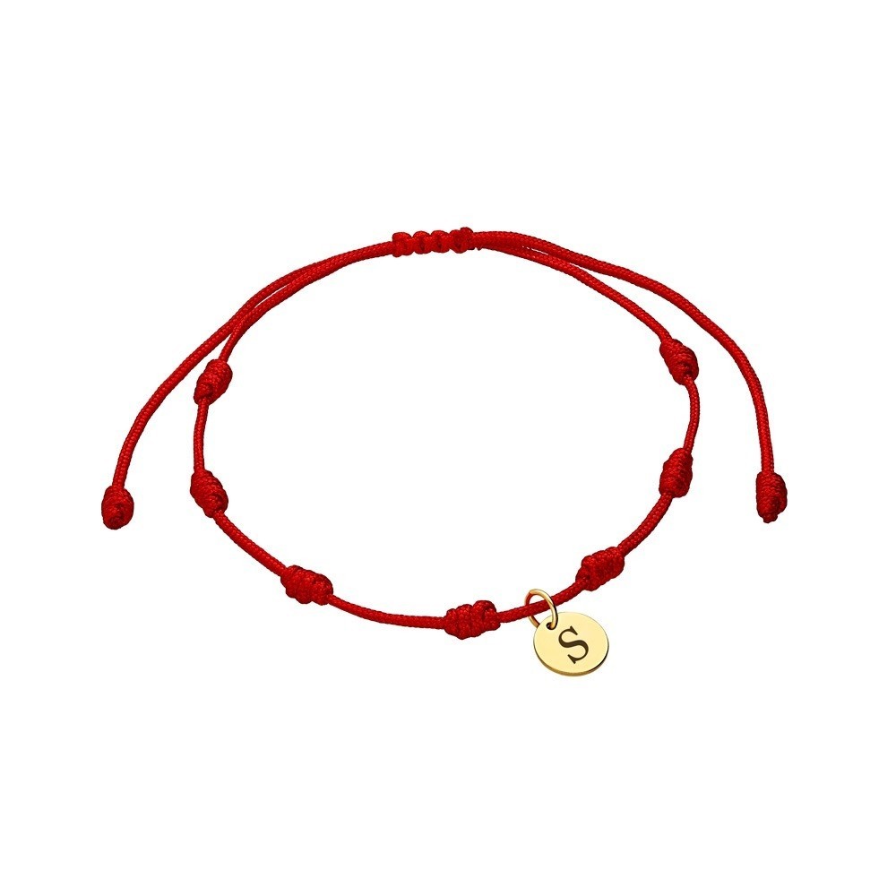 Pulsera Tobillera 7 nudos medalla personalizada